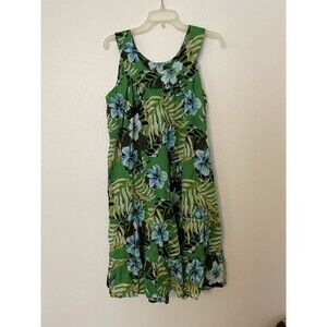 Easy Essentials Green Front Ruffle Dress Size L/ G